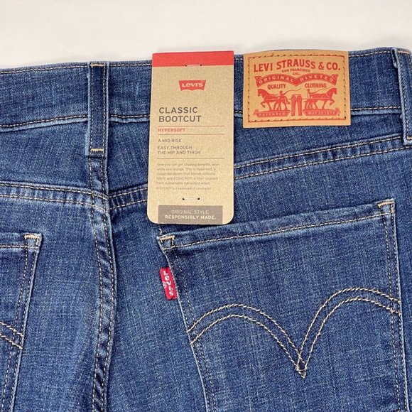 Levis Classic Bootcut Jeans Women 6 W28 L32 $70 Stretch Cotton Pockets 392520028 - Picture 10 of 14